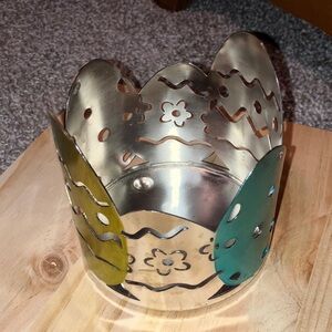 Sonoma Easter Eggs Cutout Candle Holder - Gold, Green, Blue 3-Wick